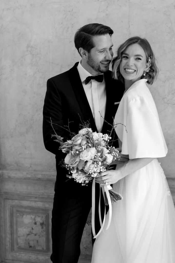 couple on their wedding day in mallorca captured by mallorca wedding photographer sandy alonso