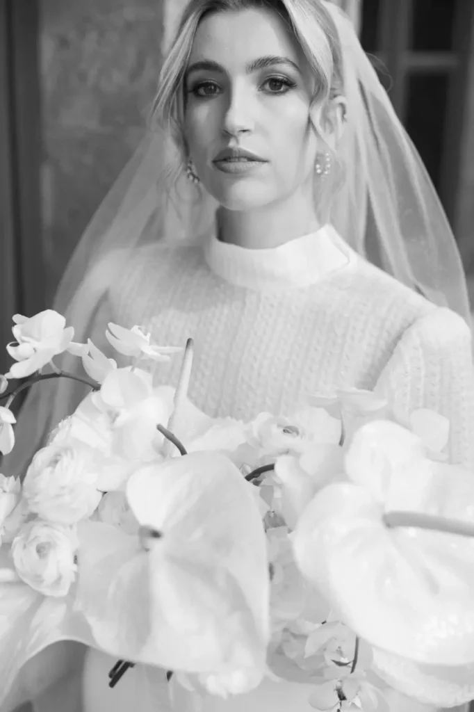 bride on her wedding day in vienna opera house