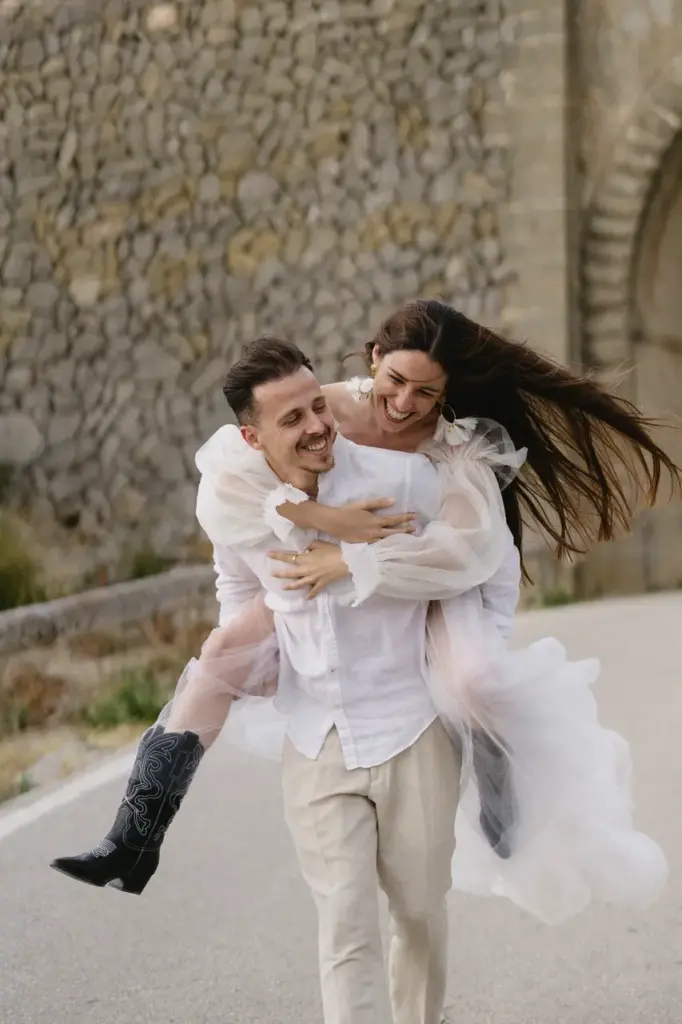 happy couple at their elopement spain captured by elopement photographer in spain Sandy Alonso