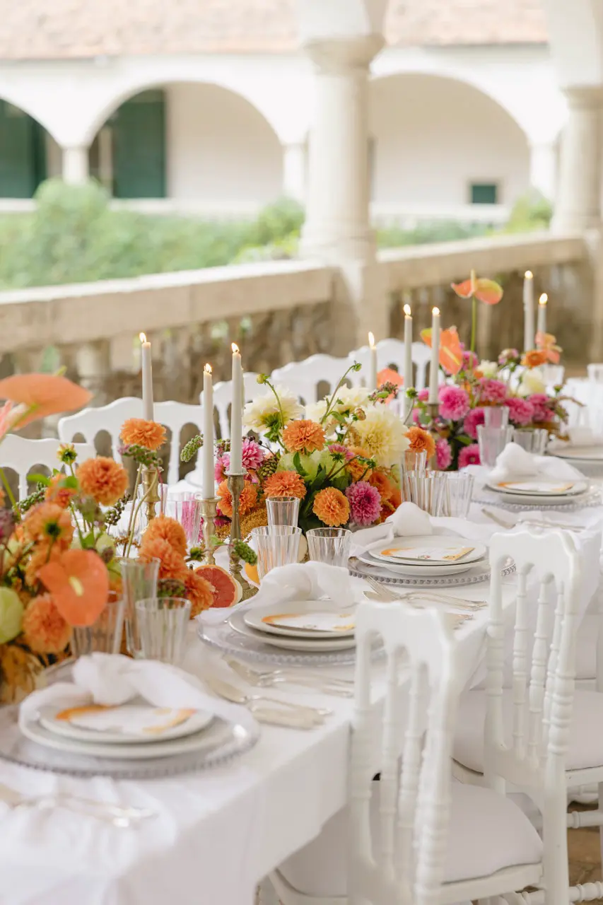 Hochzeit im Schloss Guntersdorf Niederösterreich Tafel